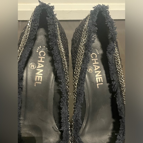 Chanel Women's tweed Escarpins Pump Heels, sz 41 EU (11 US) Black - Picture 9 of 14